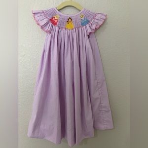 Princess purple gingham smock dress  3T